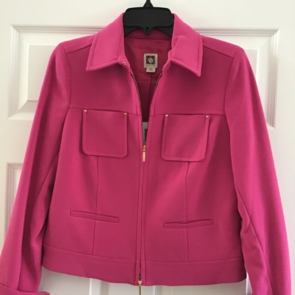 Anne Klein Pink jacket size 6 (fits size S perfectly) - Picture 3 of 7